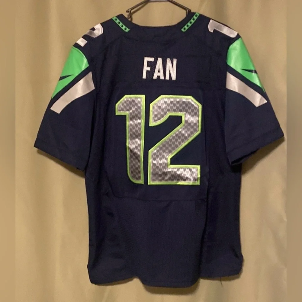 Nike NFL Seattle Seahawks On Field Fan #12 Blue Football Jersey Mens Size 44